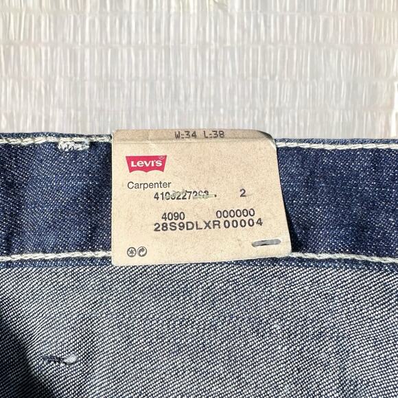 Levi’s Carpenter Jeans Big & Tall Dark Wash Men’s Size 34x38 - Picture 5 of 7